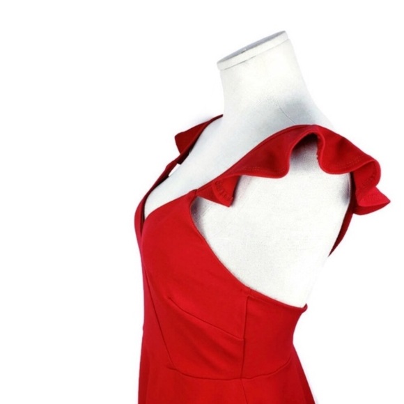 Lulu’s Red Skater Dress Small - Picture 3 of 7